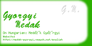 gyorgyi medak business card